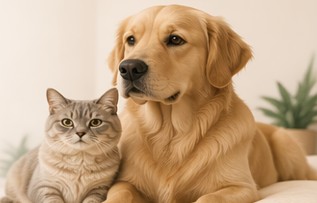 Un chien et un chat — bien-être Lux'O Pattes